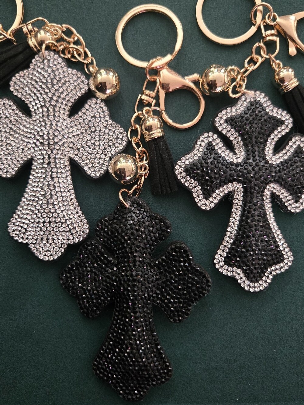 Rhinestone✝️ Cross Bag Charm /Keychain✝️NWT